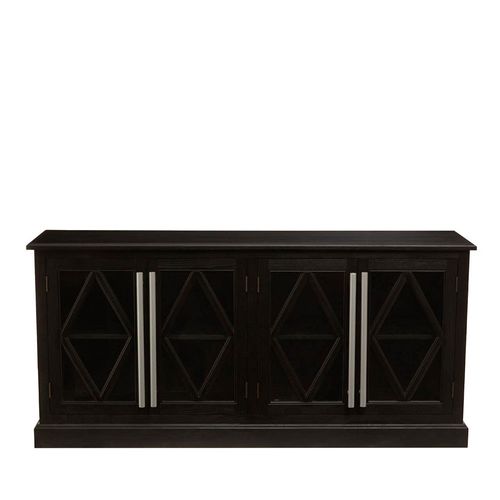 Lyon Black Oak 4 Door Extra Large Sideboard - 180cm