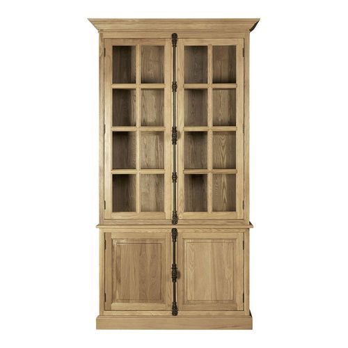 Lyon Grey Washed Oak  4 Door Hall Cabinet