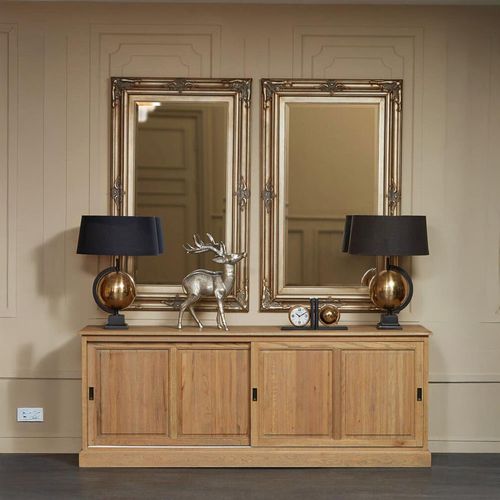 Lyon Oak 2 Door Extra Lare Sideboard - 220cm