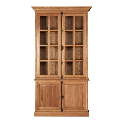 Lyon Oak 4 Door Display Cabinet