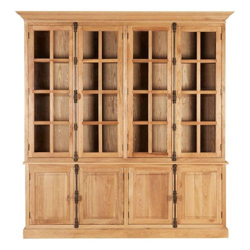Lyon Oak 8 Door Large Display Cabinet