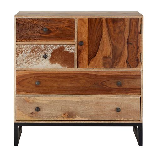 Marwar Mango Wood 1 Door Small Sideboard - 90cm