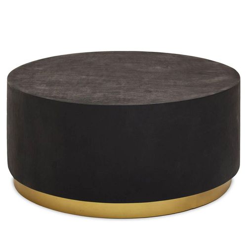 Naro Black Concrete Effect Round Coffee Table