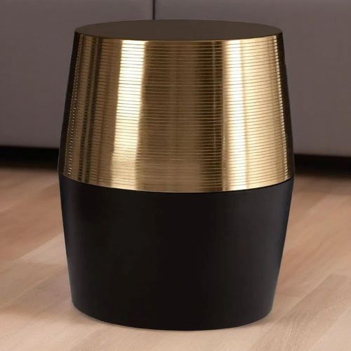 Margot Black and Copper Round Side Table