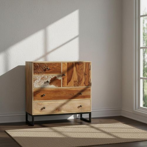 Marwar Mango Wood 1 Door Small Sideboard - 90cm