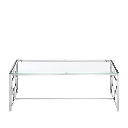 Allure Glass Coffee Table with Chrome Base