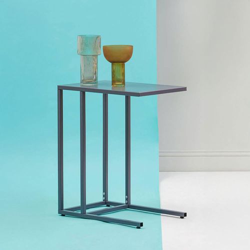 Acero Grey Metal Side Table