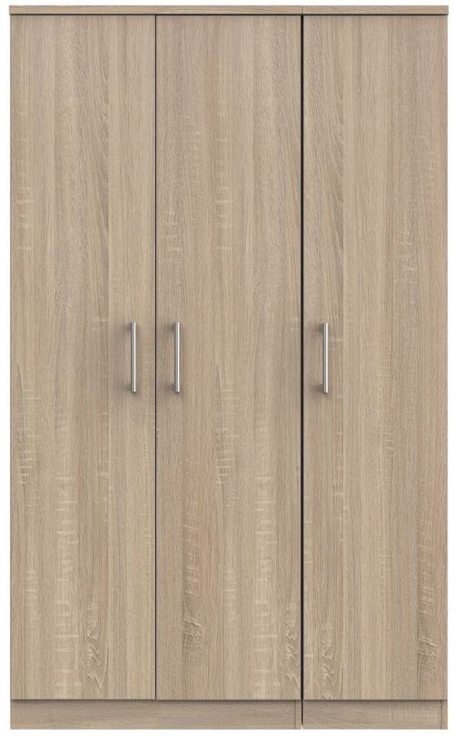 Devon Oak Effect 3 Door Tall Triple Wardrobe
