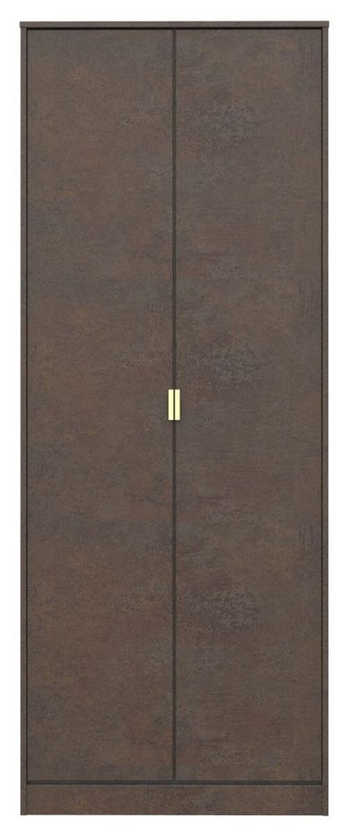 Diego Copper and Gold 2 Door Plain Tall Wardrobe