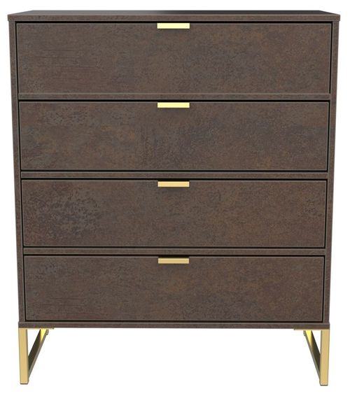 Diego Copper and Gold 4 Drawer Chest