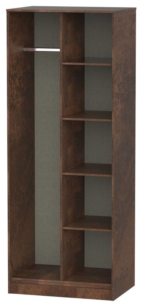 Diego Copper Front Open Shelf Wardrobe - RH