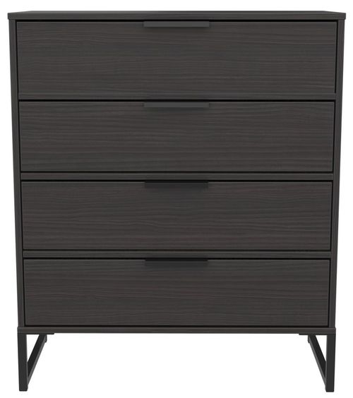 Diego Black 4 Drawer Chest