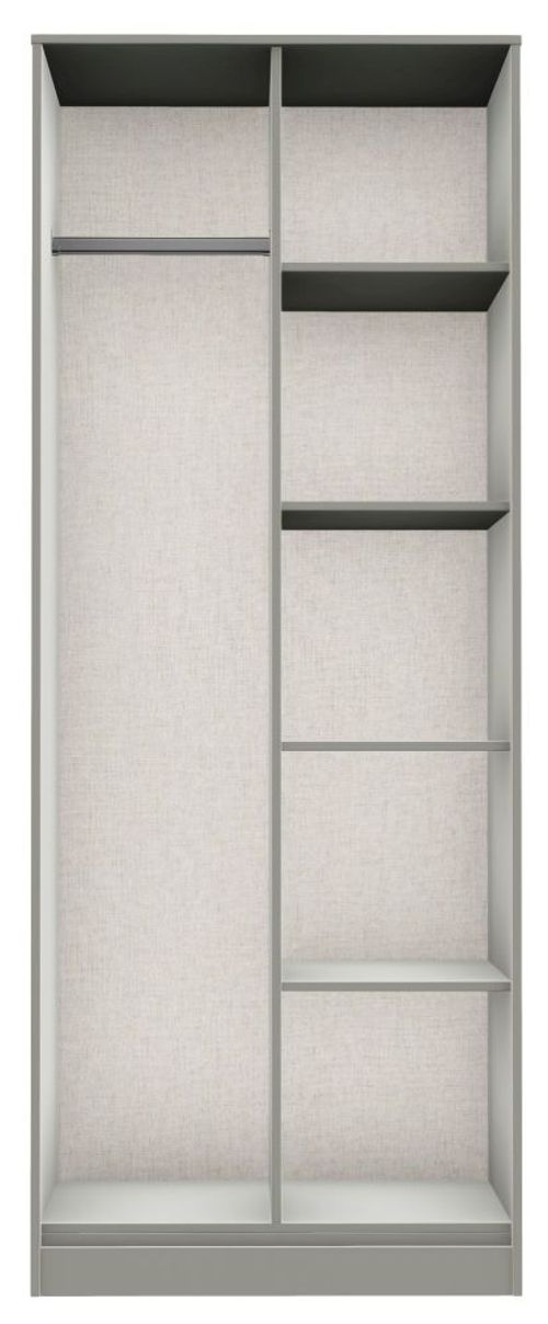 Diego Grey Front Open Shelf Wardrobe