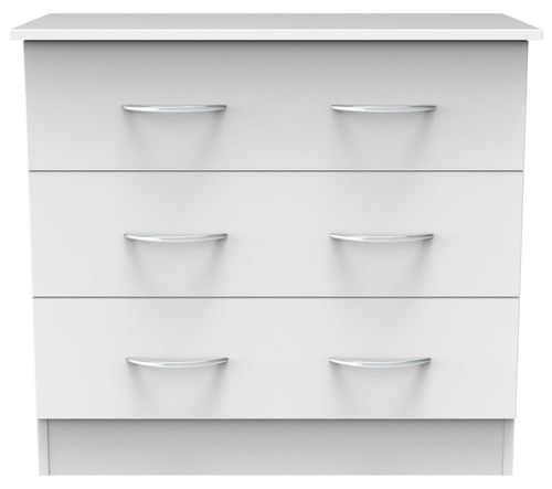 Avon White 3 Drawer Small Chest