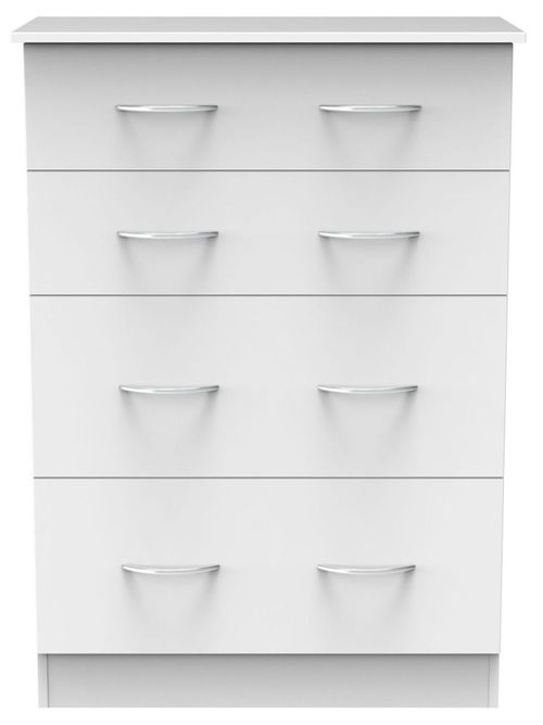 Avon White 4 Drawer Deep Chest