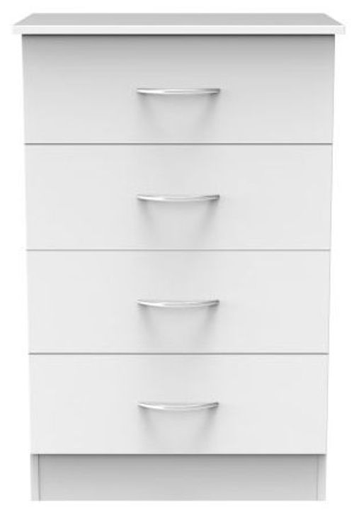 Avon White 4 Drawer Midi Chest