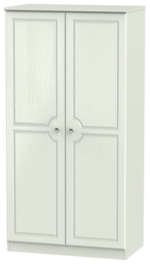 Crystal Cashmere 2 Door Plain Wardrobe - H 182.5cm
