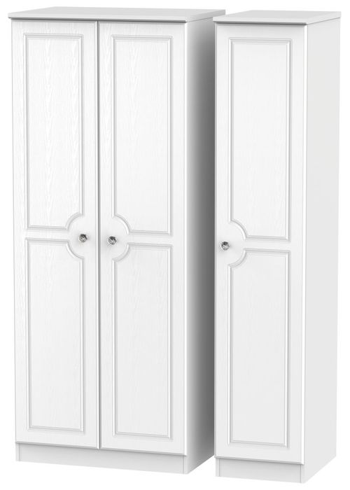 Crystal White 3 Door Triple Wardrobe