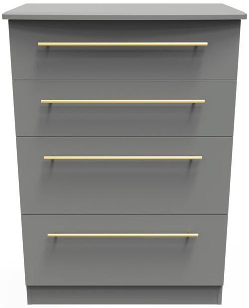 Haworth Grey 4 Drawer Deep Chest