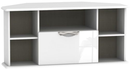Camden White Gloss 115cm Corner TV Unit
