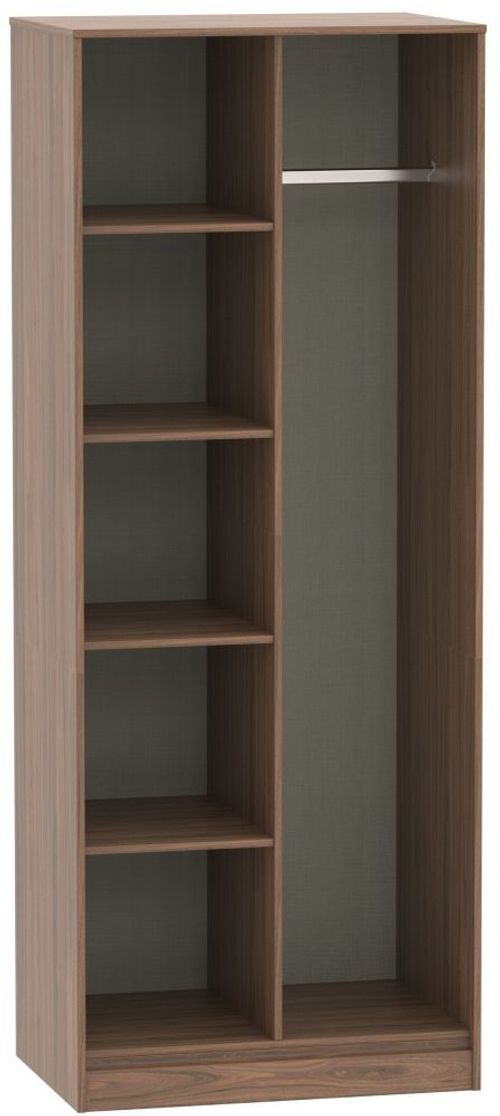 Hong Kong Walnut Effect Front Open Shelf Wardrobe