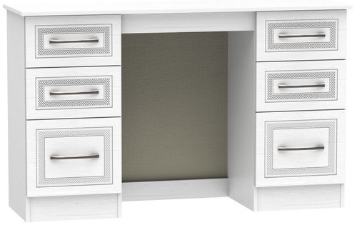 Dorset White 6 Drawer Double Dressing Table
