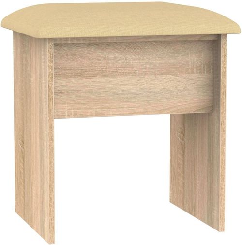 Dorset Oak Effect Padded Dressing Stool