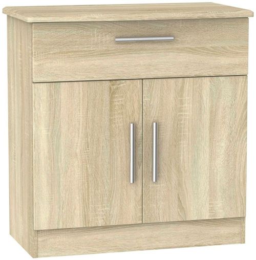 Knightsbridge Oak Effect Compact Sideboard - 2 Doors