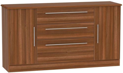 Sherwood Walnut Effect Wide Sideboard - 2 Doors