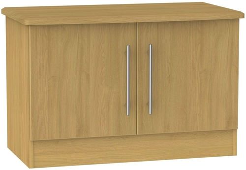 Sherwood Oak Effect 2 Door Low Cabinet