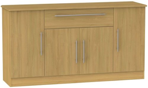 Sherwood Oak Effect Wide Sideboard - 4 Doors