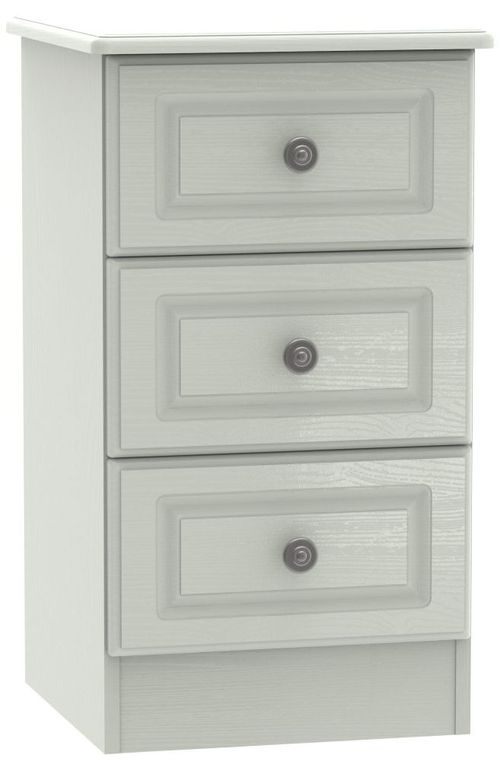 Pembroke Cashmere 3 Drawer Beside Cabinet