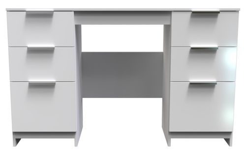 Plymouth White Gloss 6 Drawer Double Dressing Table