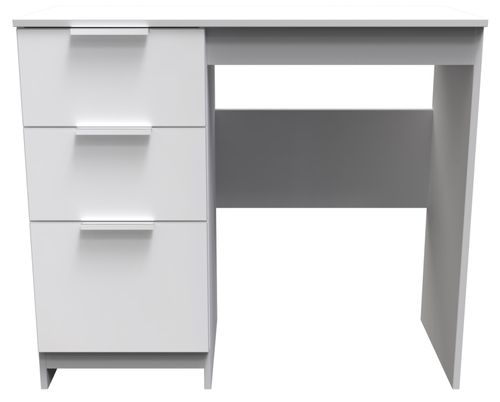 Plymouth White Gloss 3 Drawer Single Dressing Table