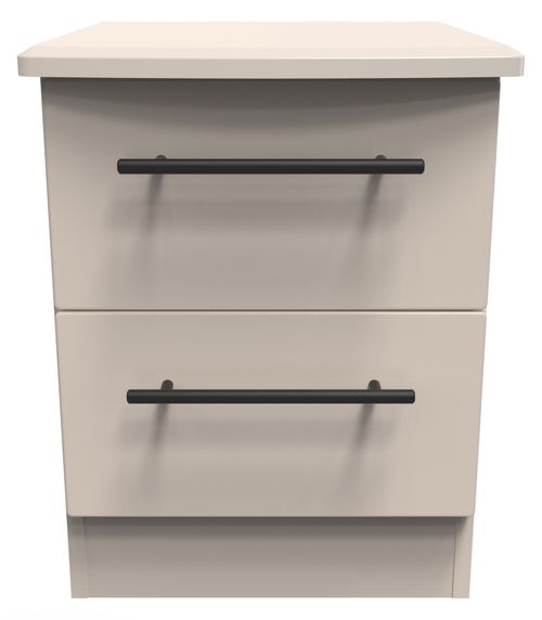 Beverley Cashmere 2 Drawer Bedside Cabinet