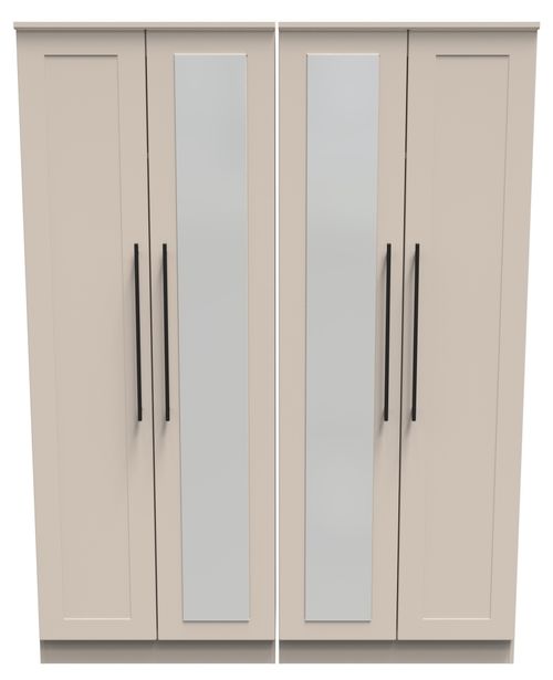 Beverley Cashmere 4 Door Tall Mirror Wardrobe