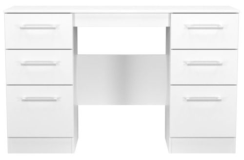 Worcester White 6 Drawer Double Dressing Table