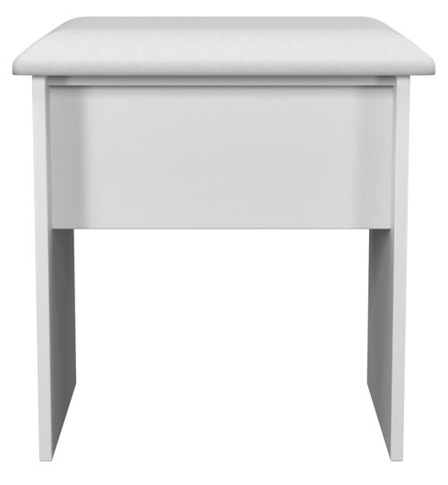 Padstow White Padded Dressing Stool
