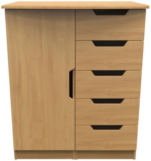 Bella Oak Effect 1 Door Midi Wardrobe