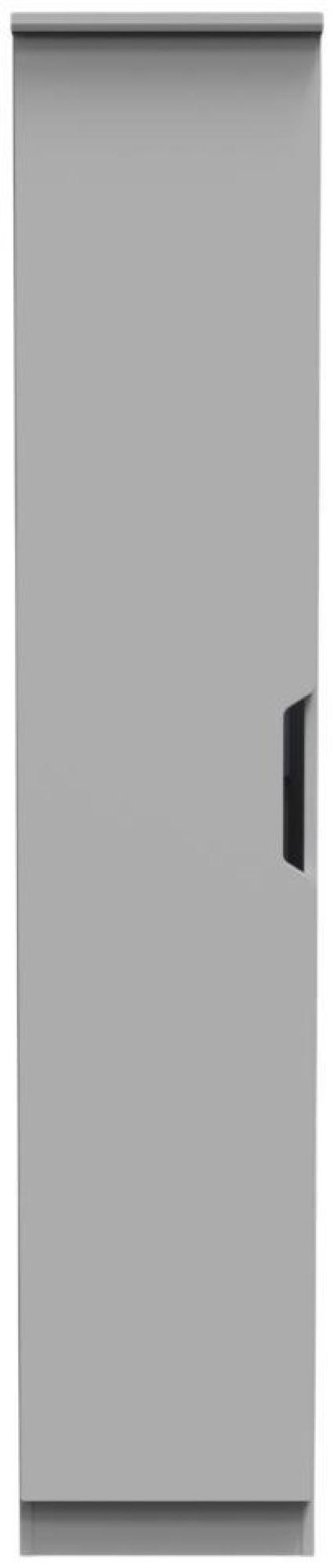 Bella Grey 1 Door Single Wardrobe