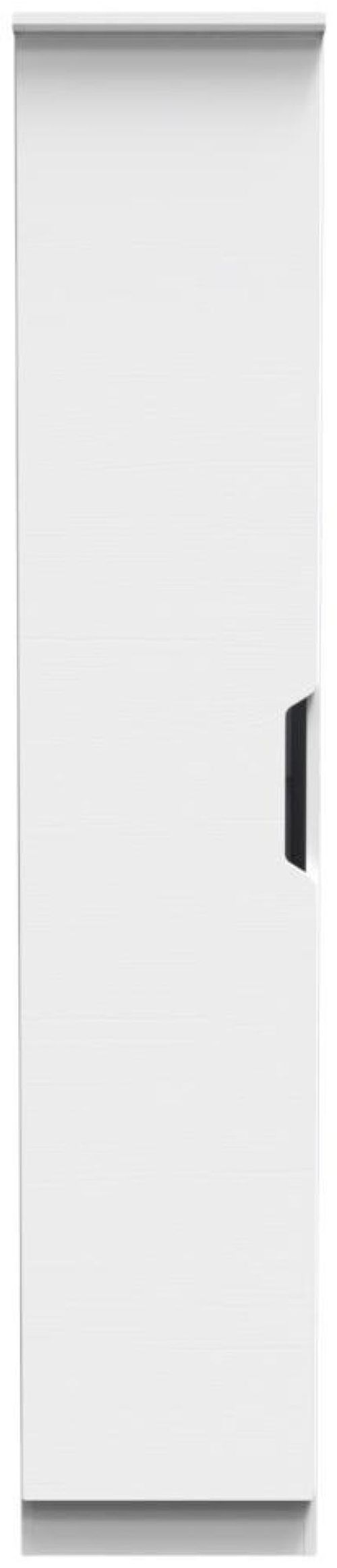 Bella White 1 Door Single Wardrobe