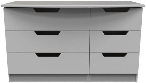 Bella Grey Ash 6 Drawer Midi Dresser