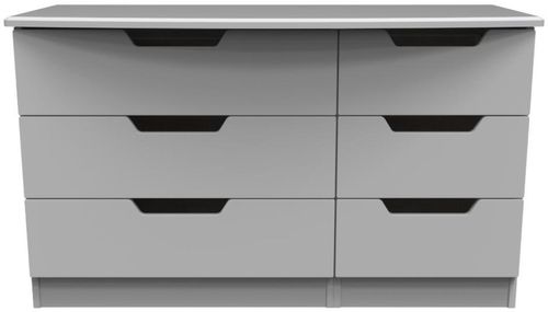 Bella Grey 6 Drawer Midi Dresser