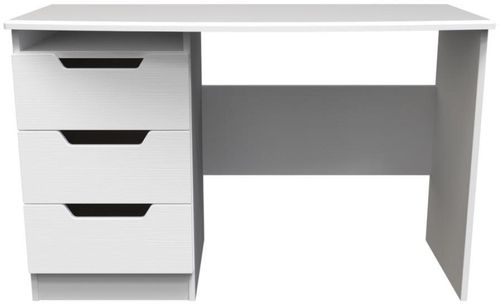 Bella White Ash 3 Drawer Desk