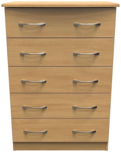 Eve Oak Effect 5 Drawer Chest