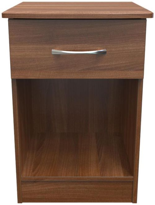 Eve Walnut Effect 1 Drawer Bedside Cabinet