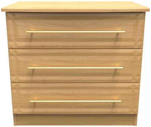 Faye Oak Effect 3 Drawer Small Chest
