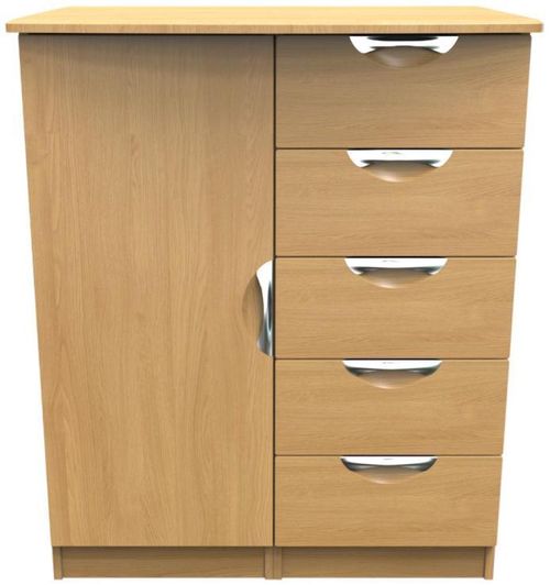 Flora Oak Effect 1 Door Midi Wardrobe