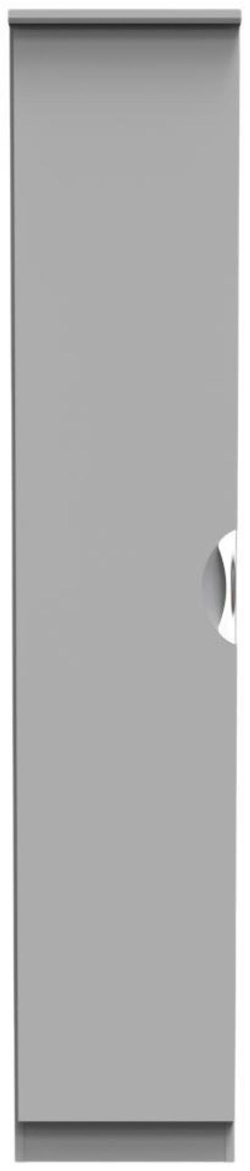 Flora Grey 1 Door Single Wardrobe