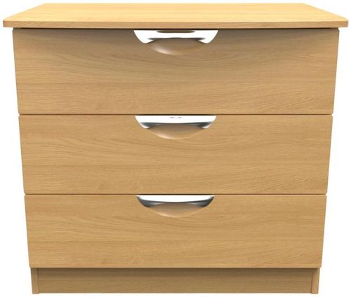 Flora Oak Effect 3 Drawer Small Chest